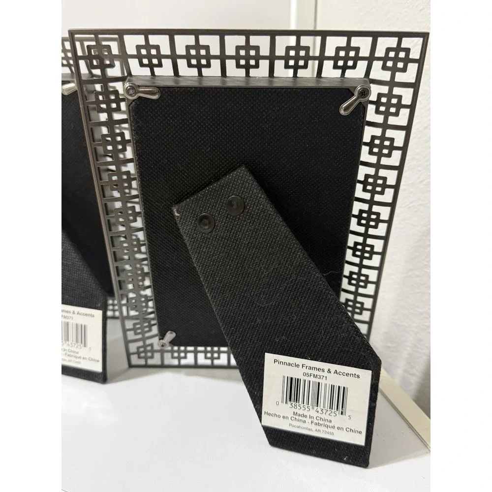 NEW Set of 2 Pinnacle Silver Picture Frames Holds 4